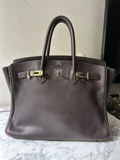 hermes bags hermès birkin fjord 35 leather tote|authentic Hermes bags outlet.